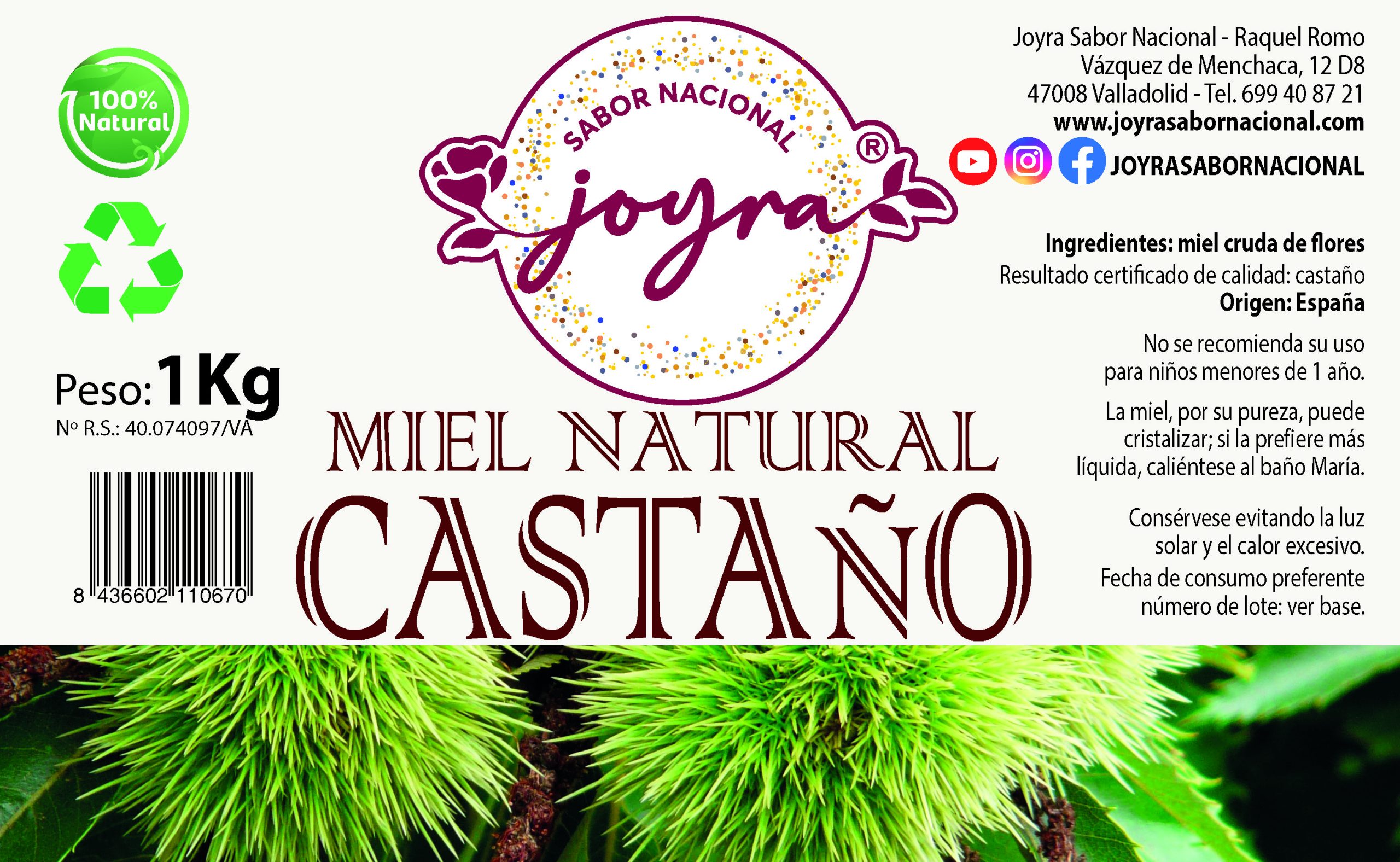 Mostrando la etiqueta de la miel de castaño