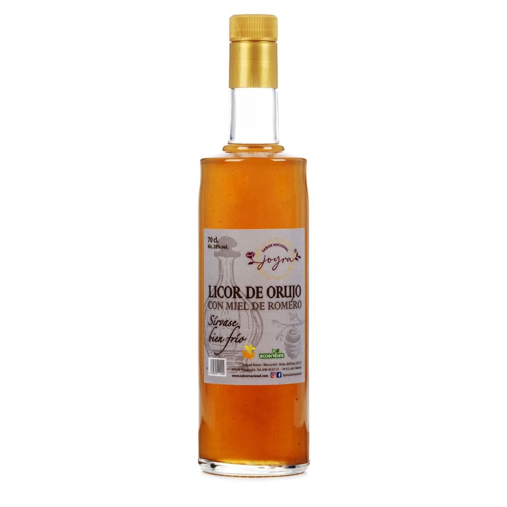 Licor de orujo con miel de romero 700 ml.