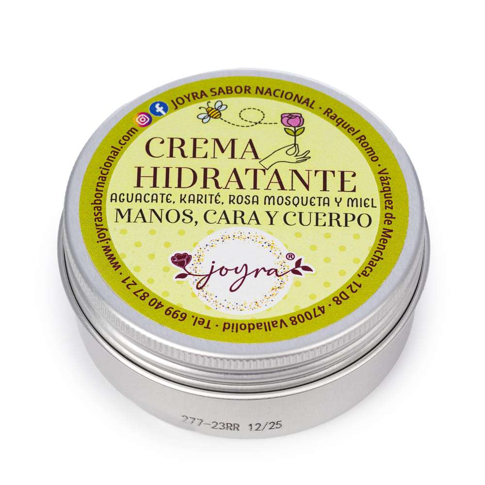 Crema Hidratante de miel, aguacate, karité y rosa mosqueta 50 gr.