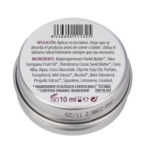 Balsamo labial miel y mango reverso
