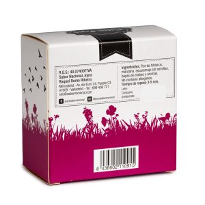Infusion de frutos rojos en caja de 15 piramides reverso