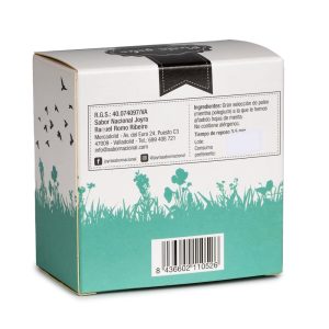 Infusion de menta poleo en caja de 15 piramides reverso