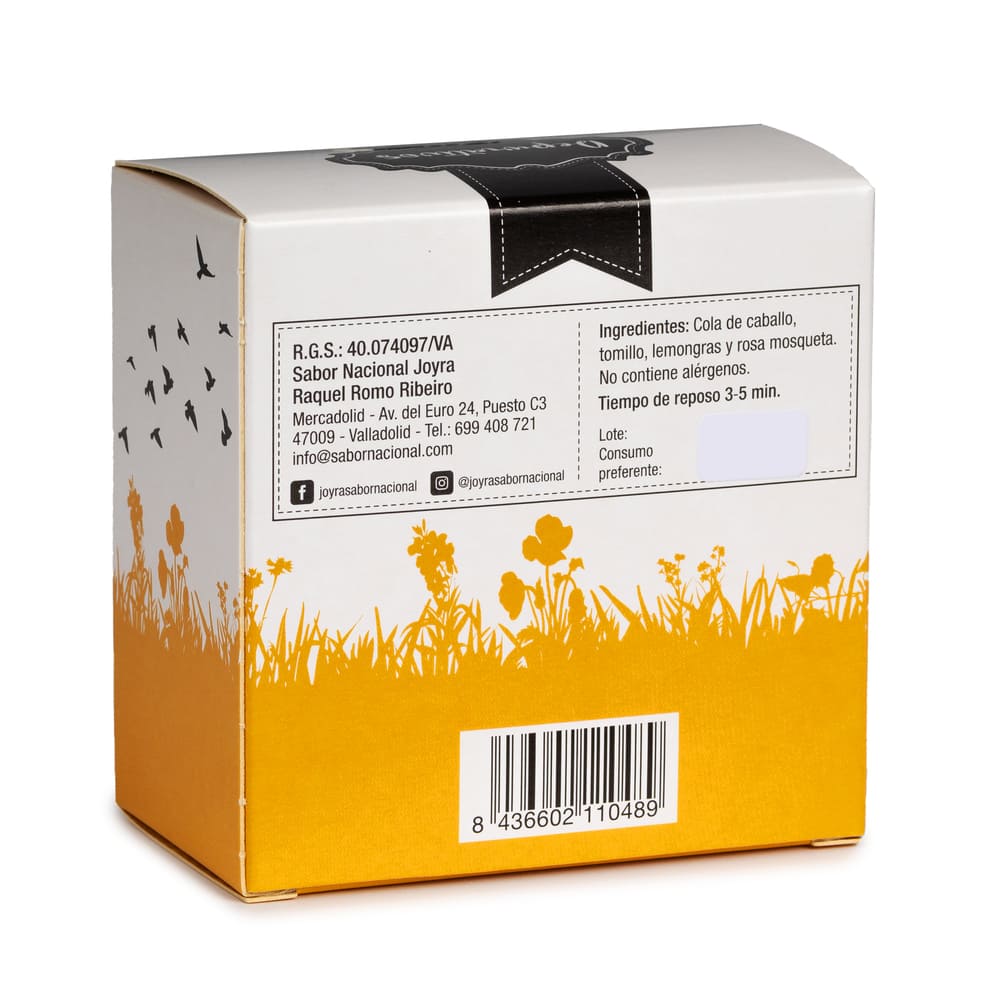 Infusion depurativa en caja de 15 piramides reverso